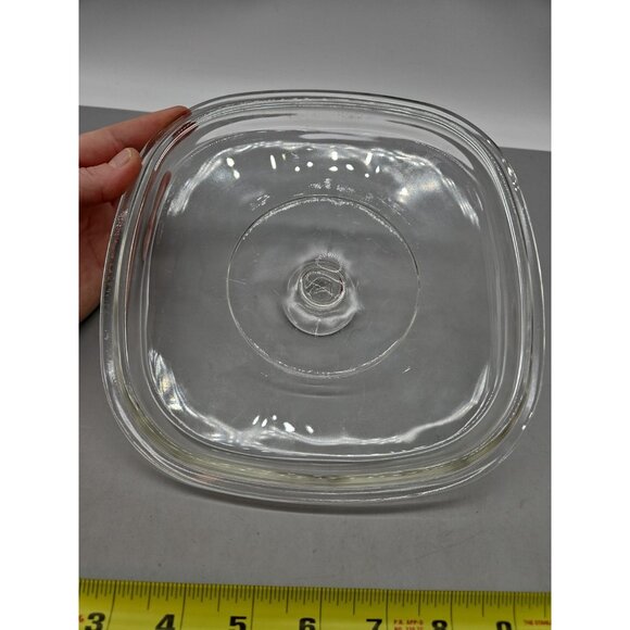 Pyrex Replacement Lid Only Square Clear A-9-C 8.5" W/ Round Knob Corningware - Picture 5 of 8